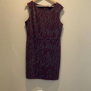 Loft, sweater material fitted dress
